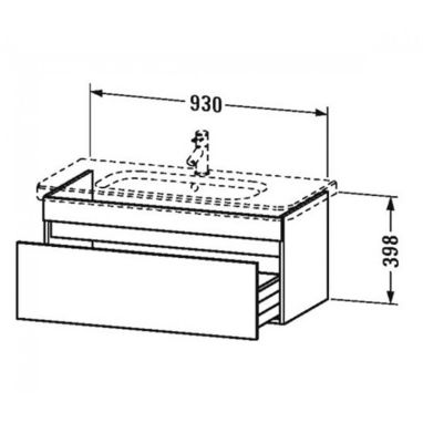DURAVIT Тумба с умывальником подвесная DuraStyle (DS63825353111)